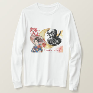 T-shirt Cyber Kunoichi: Neon Night Shinobi Edition