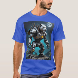 T-shirt Cyber Mecha Panda guerrier Moon Tee