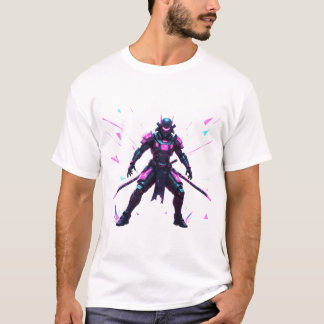 T-shirt Cyber-Samurai Aurora Warrior
