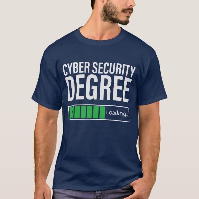 T-shirt Cyber Security Degree Loading, specialist  (Devant)
