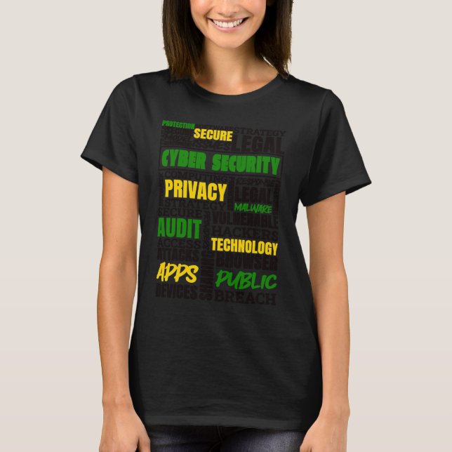 T-shirt Cyber Security Hackers Secure Privacy Hacker IT Ha (Devant)