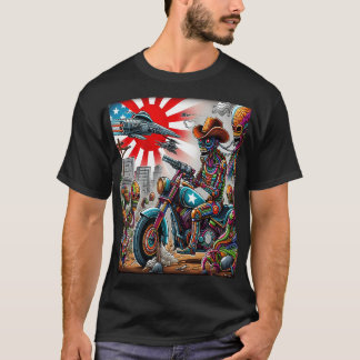 T-shirt Cybernetic Bikers in Psychedelic Apocalypse