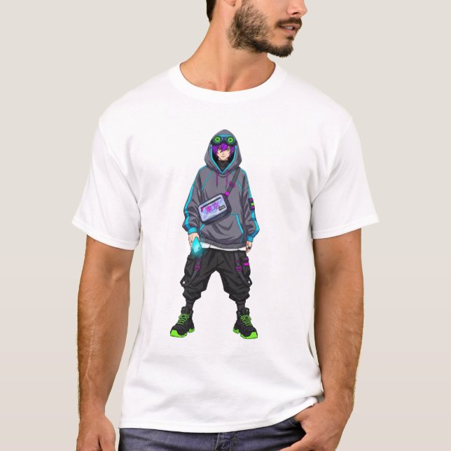 T-shirt Cyberpunk Anime Streetwear Tokyo Drip (Devant)