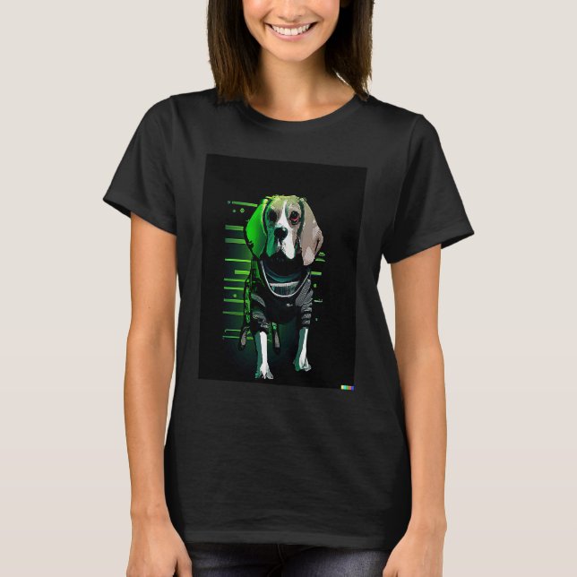 T-shirt CyberPunk Beagle (Devant)