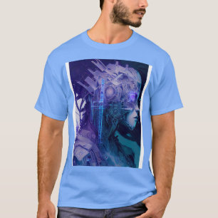 T-shirt Cyberpunk Girl Warrives Scarves