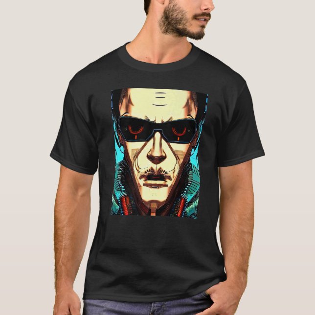 T-shirt Cyberpunk Hacker Geek informatique 1 (Devant)