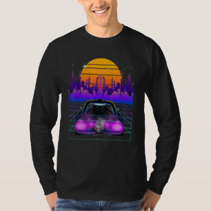 T-shirt Cyberpunk Voiture Vaporwave esthétique Outrun Retr