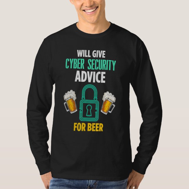 T-shirt Cybersecurity It Analyst For Beer Certified Tech S (Devant)