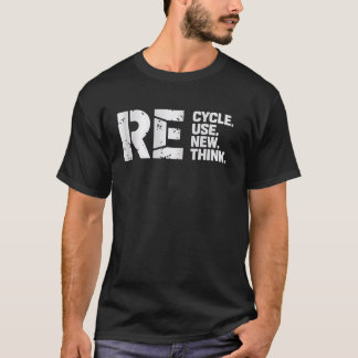 T-shirt Cycle de recyclage Réutiliser Nouvelle pensée envi