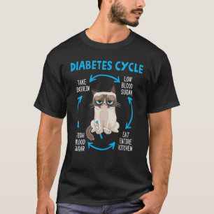 T-shirt Cycle du diabète Chat