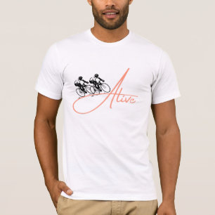 T-Shirt Cycling Alive   Tee-shirt Graphique pour C