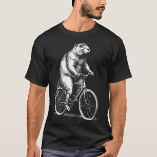 T-shirt Cyclisme Castor de vélo Cycliste vintage Drôle
