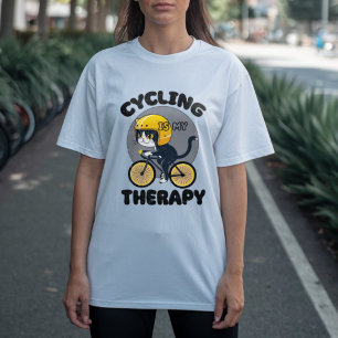 T-shirt Cyclisme est ma thérapie drôle cycliste