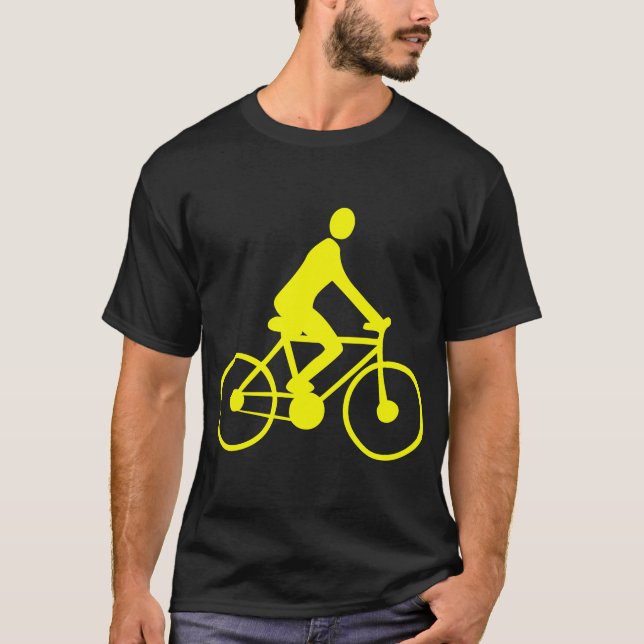 T-shirt Cyclisme - Jaune (Devant)