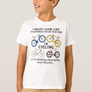 T-shirt Cyclisme Je pourrais avoir l'air de vous écouter