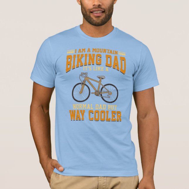 T-shirt Cyclisme Papa VTT Anniversaire (Devant)