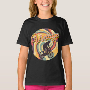 T-SHIRT CYCLISME RÉTRO VINTAGE DANS UN TOURNOIEMENT COLORÉ