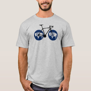 T-shirt Cyclisme sous le drapeau du Wyoming