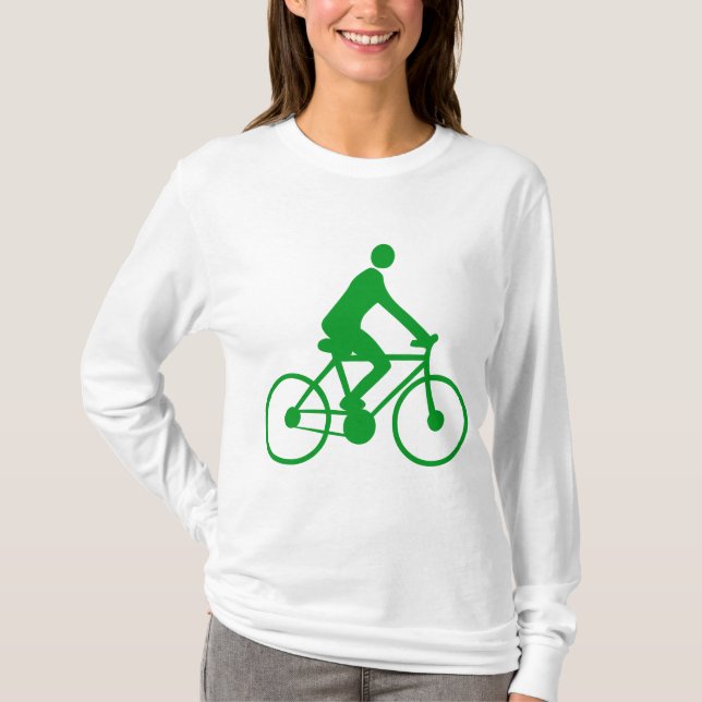 T-shirt Cyclisme - Vert herbe (Devant)