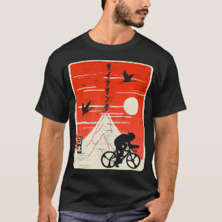 T-shirt Cycliste au Japon Mt Fuji Katakana Japonais dit Cy