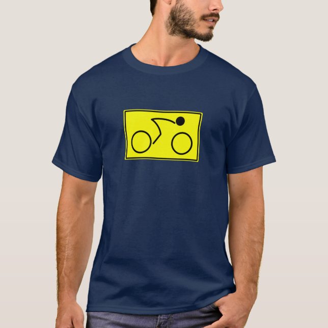 T-shirt Cycliste (jaune) (Devant)