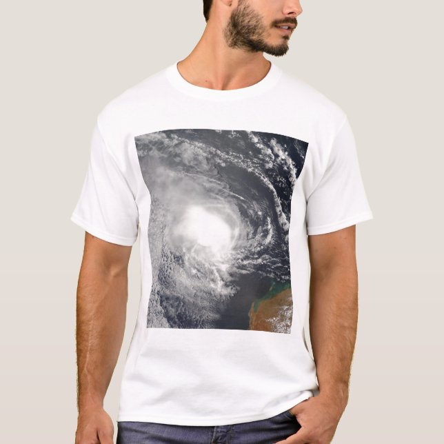 T-shirt Cyclone tropical Jacob approchant l'Australie (Devant)