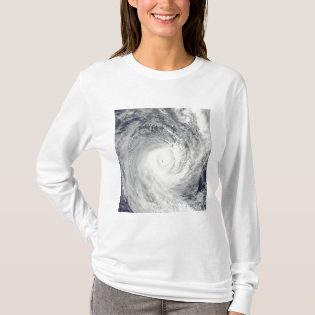 T-shirt Cyclone tropical Oli au large de Tahiti (Devant)