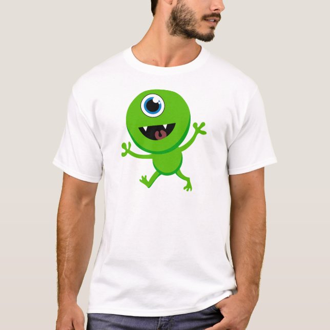 T-shirt Cyclopes verts de bébé (Devant)