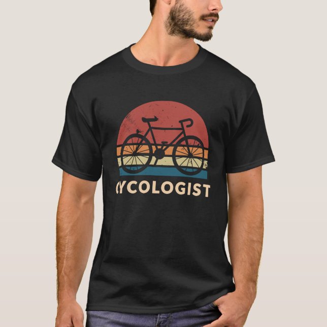 T-shirt Cycologist  Retro Bycicle Parody Cyclists (Devant)