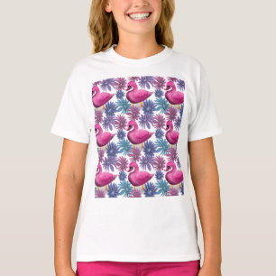 T-shirt Cygne Rose Fantaisiste : Motif Rêve Floral Pastel