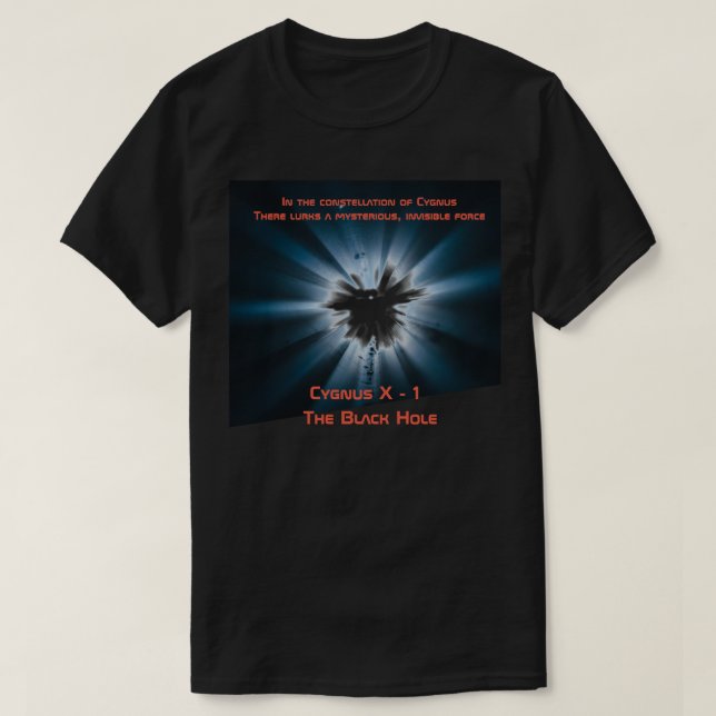 T-shirt Cygnus de trou noir X - 1 (Design devant)