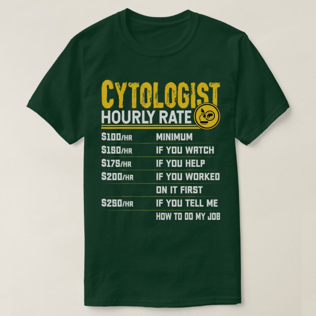 T-shirt Cytologiste Cytologie Microbiologiste Microscopie  (Design devant)