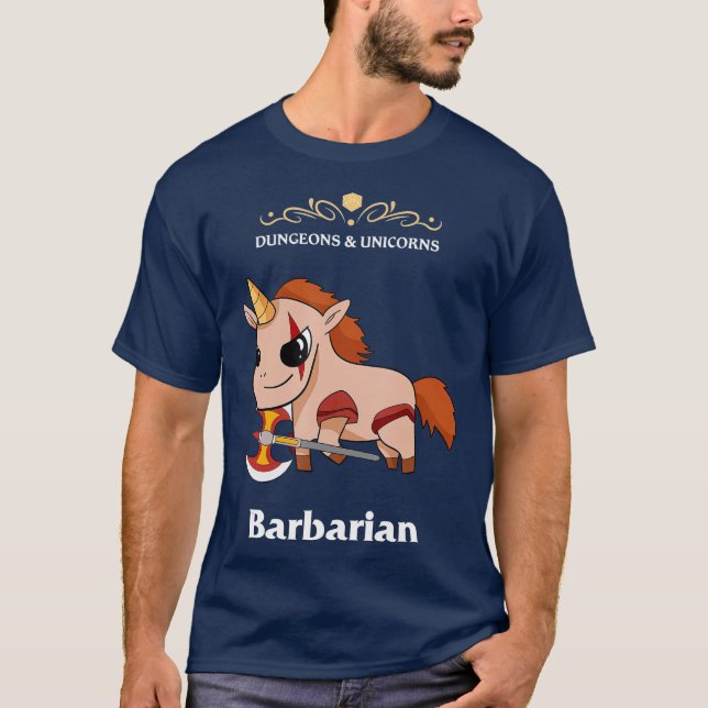 T-shirt D20 Barbarian Rage (Devant)