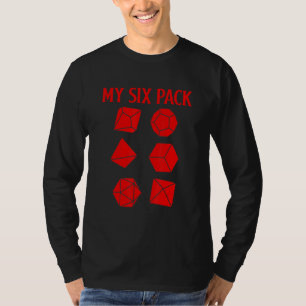 T-shirt D20 Dés Rpg Dragons Joueur Vérifiez Mon Six Pack D