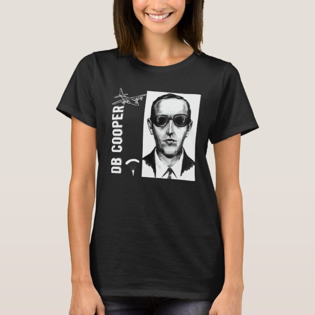 T-shirt D B Cooper Skyjacker Hijack Retro 60s Style Graphi (Devant)