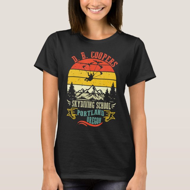 T-shirt D B Coopers Skydiving School Portland Oregon (Devant)