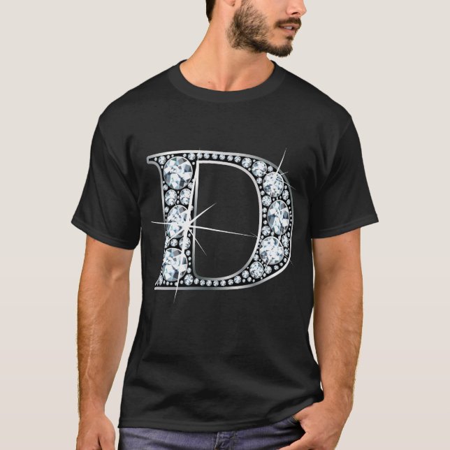 T-shirt "D" Diamond Bling (Devant)