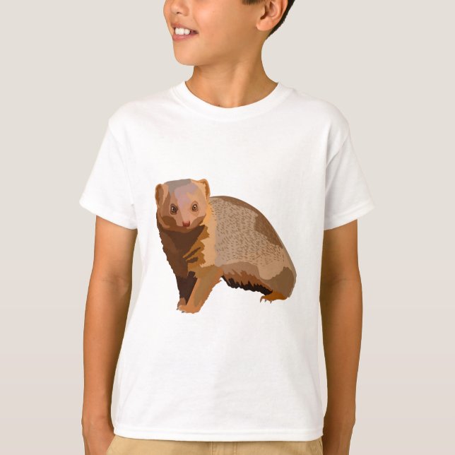 T-shirt D est pour Dwarf Mongoose (Devant)