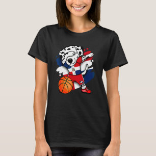 T-shirt Dab Chien Dalmatien République Dominicaine Basketb