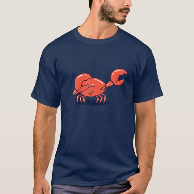 T-shirt Dab Crab - Dabbing Crab Cartoon Drôle (Devant)