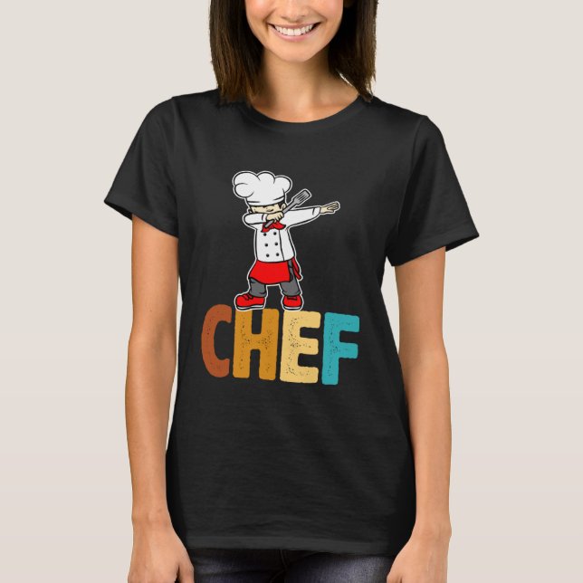 T-shirt Dab Dabbing Chef Cooking Guru  Cook Retro Culinary (Devant)