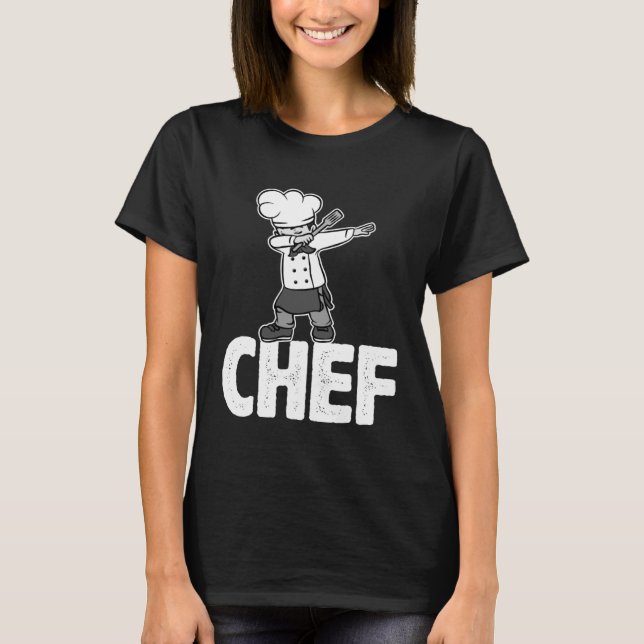 T-shirt Dab Dabbing Chef Cooking Guru  Cook Retro Culinary (Devant)