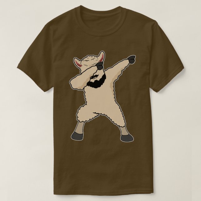 T-shirt Dab Dabbing Lama Beard Camelidae Cool Llama Cadeau (Design devant)