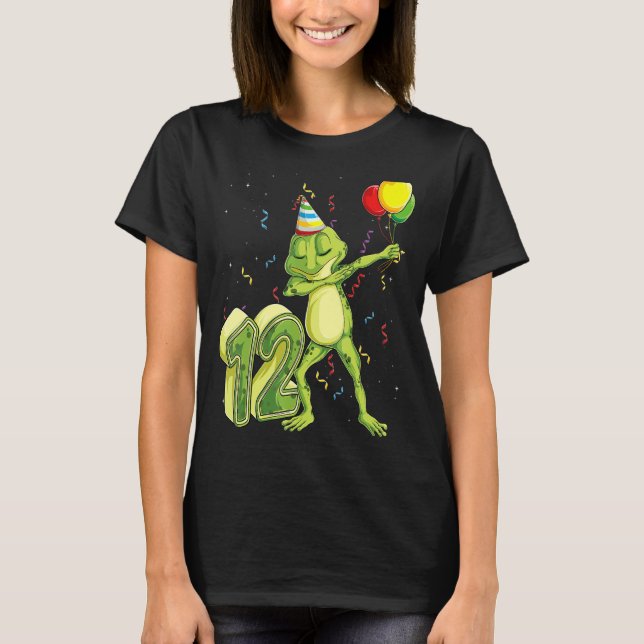 T-shirt Dab Frog 12e anniversaire Douze 12 ans Anniversair (Devant)