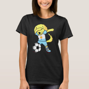 T-shirt Dab Golden Retriever Argentine Fan de football Jer