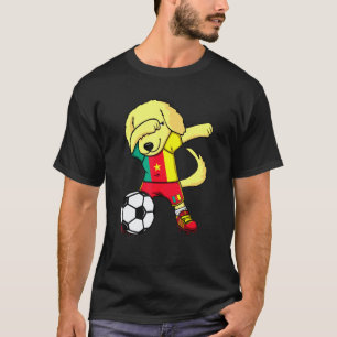 T-shirt Dab Golden Retriever Cameroun Fans de football Mai