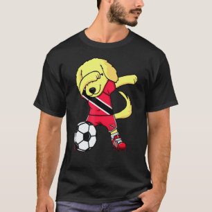 T-shirt Dab Golden Retriever Trinité-et-Tobago Football Fa