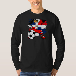 T-shirt Dab Penguin République Dominicaine Fans de footbal