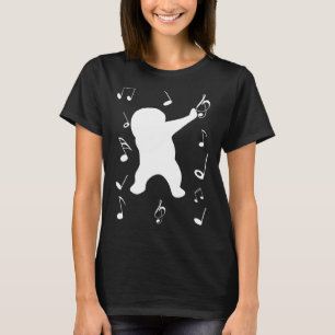 T-shirt dabab man danse avec musique note clé