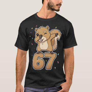 T-shirt Dabbing 67 Écureuil 67 Drôle Six Sept Génération Z